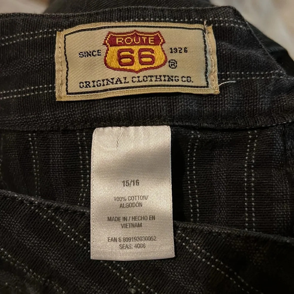 Route 66 | Vintage Black Pinstripe Mini Skirt Women’s Size 15/16 | 100% Cotton - Picture 8 of 8